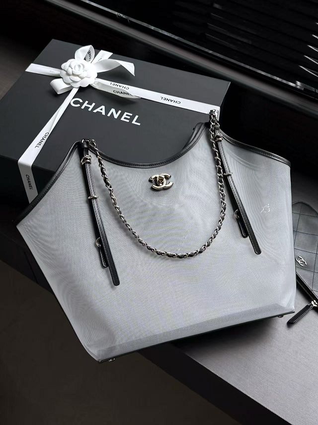 CC mesh large shopping bag AS5466 black