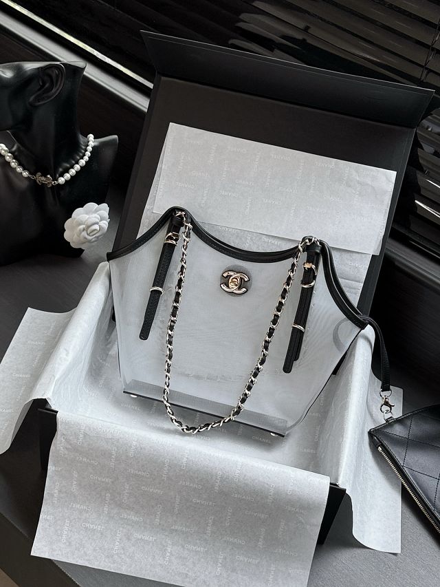 CC mesh small tote bag AS6015 black
