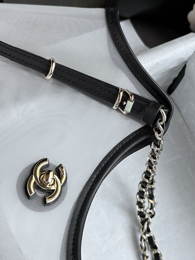 CC mesh small tote bag AS6015 black