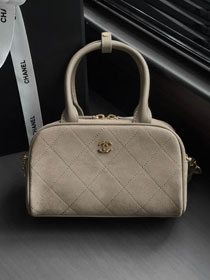 CC suede calfskin clutch with strap AP5528 grey