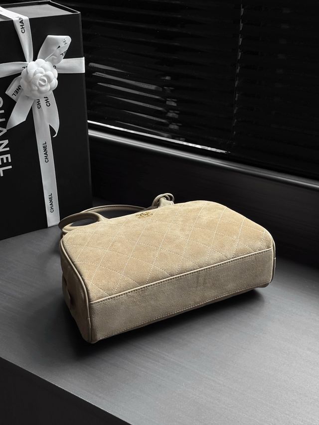 CC suede calfskin large bowling bag AS6580 beige