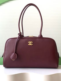 CC calfskin large bowling bag AS6211 bordeaux