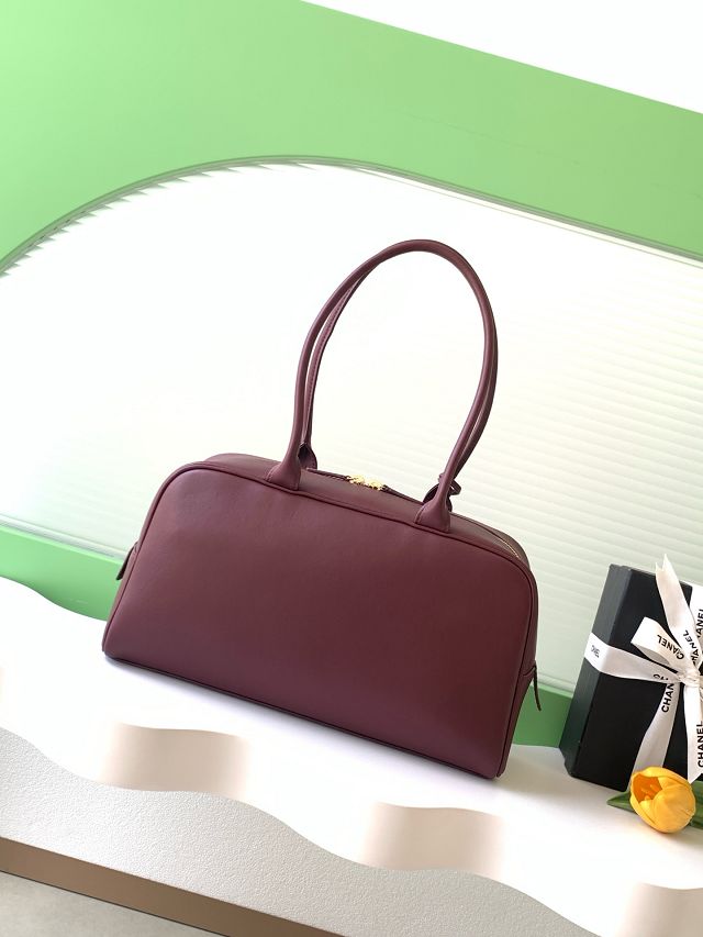 CC calfskin large bowling bag AS6211 bordeaux