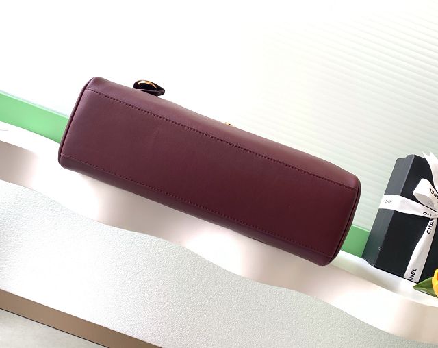 CC calfskin large bowling bag AS6211 bordeaux