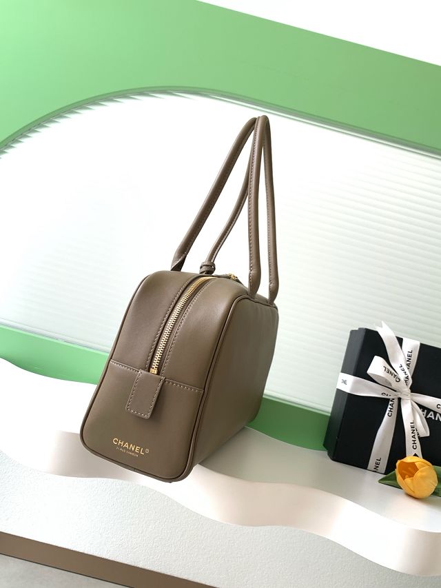 CC calfskin large bowling bag AS6211 khaki