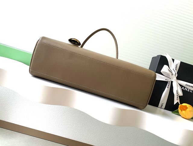 CC calfskin large bowling bag AS6211 khaki