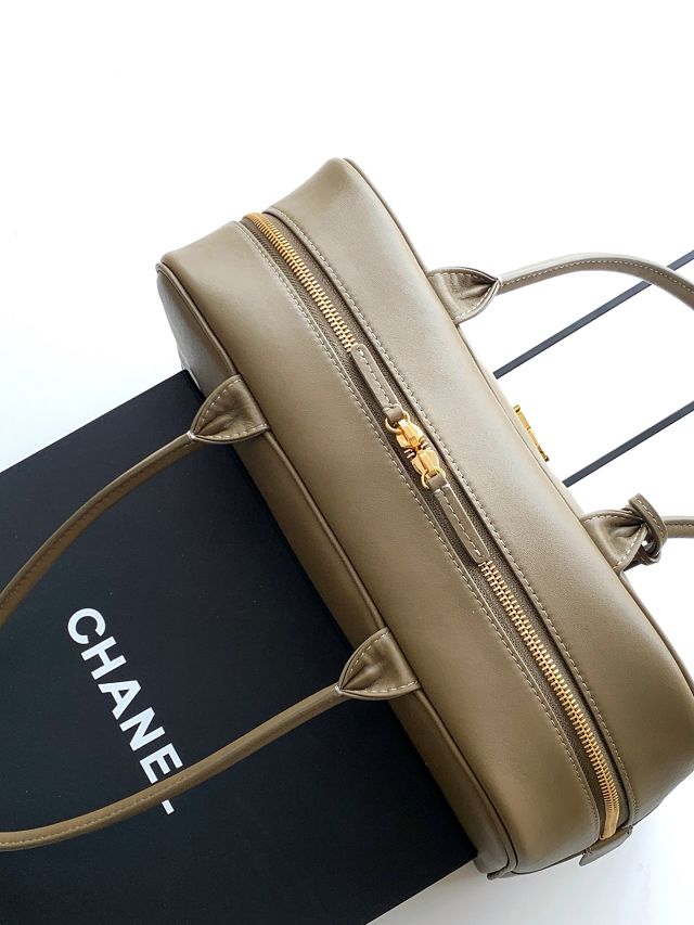 CC calfskin large bowling bag AS6211 khaki