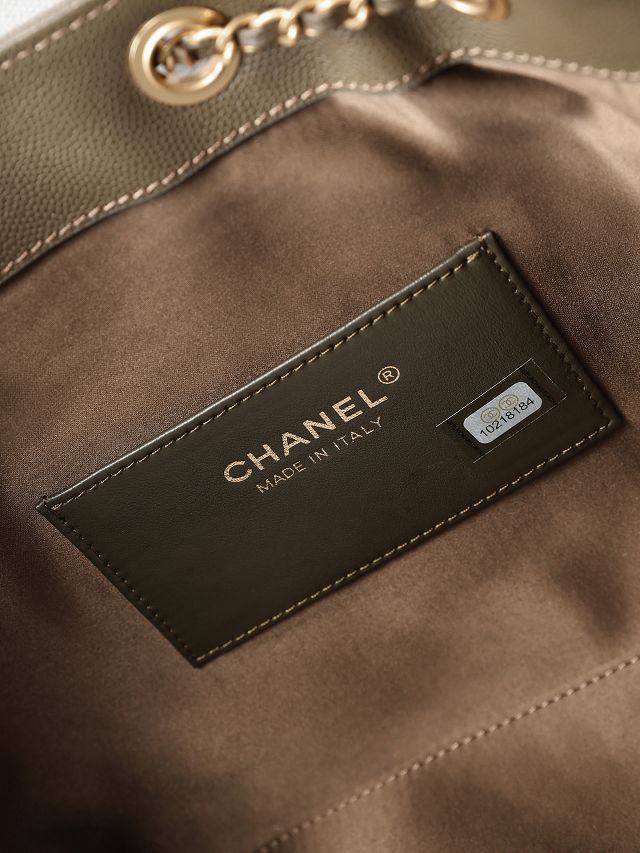 CC grained calfskin 25 small handbag AS5293 dark khaki