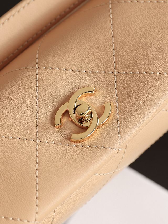 CC lambskin small hobo bag AS6255 beige