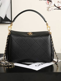 CC lambskin small hobo bag AS6255 black