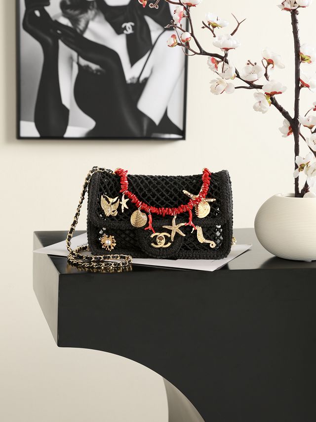 CC tweed mini flap bag AS6156 