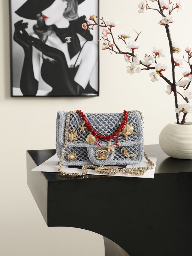 CC tweed mini flap bag AS6156 