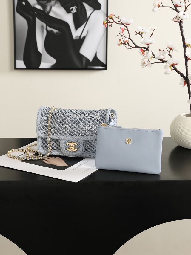 CC tweed mini flap bag AS6157 