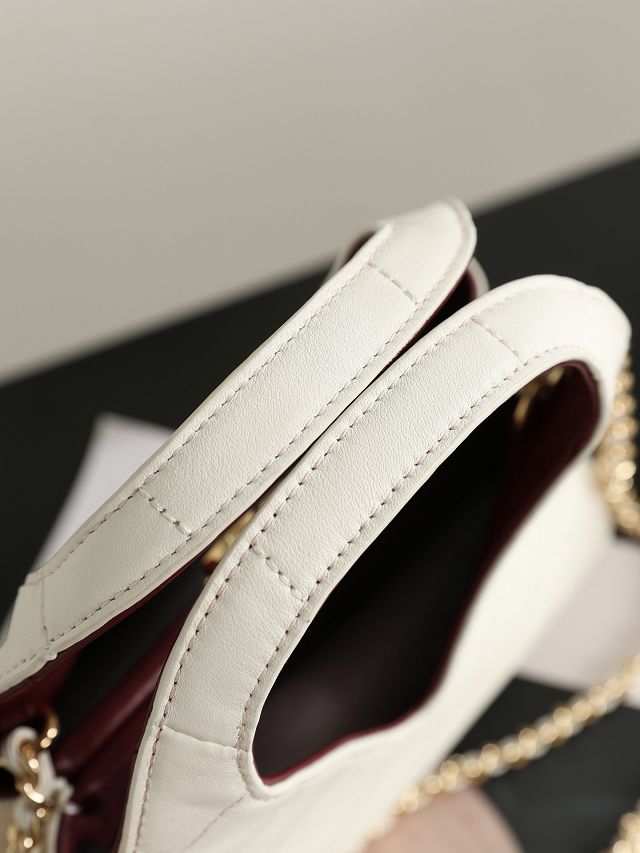 CC calfskin small shopping bag AS6392 white