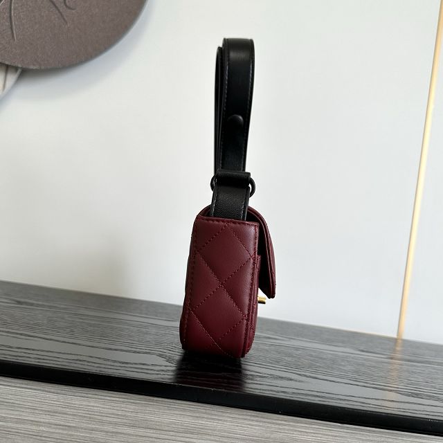 CC lambskin flap bag AS6577 bordeaux