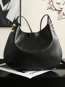 CC lambskin large hobo handbag AS6601 black