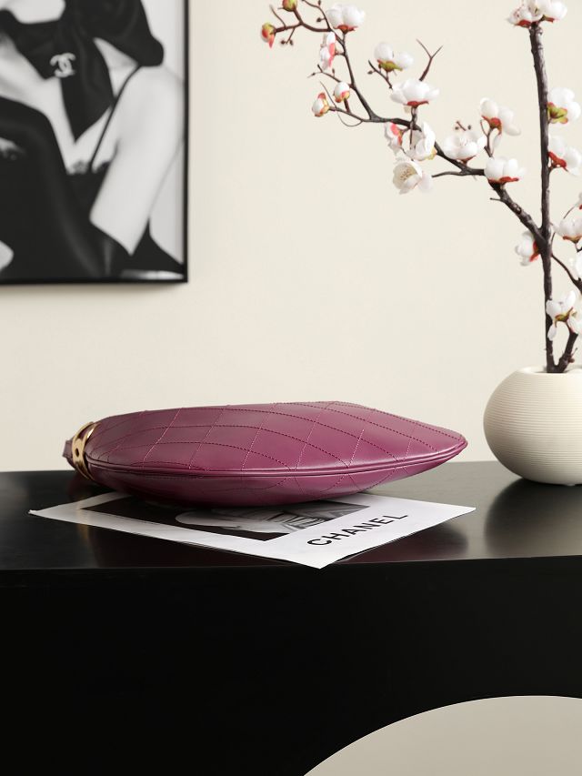 CC lambskin large hobo handbag AS6601 purple