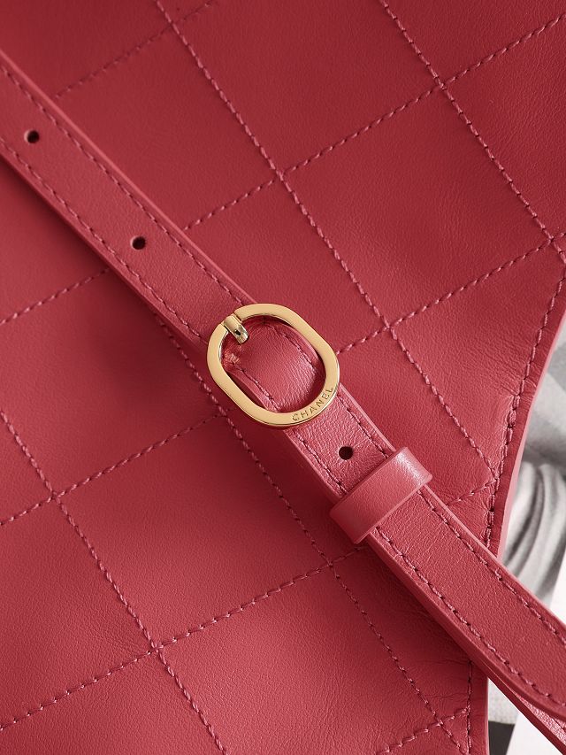 CC lambskin large hobo handbag AS6601 red