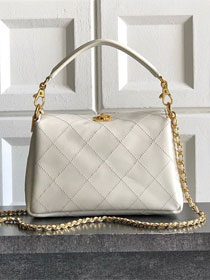 CC lambskin small hobo bag AS6255 white