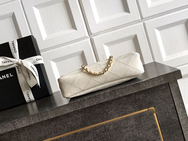 CC lambskin small hobo bag AS6255 white