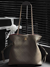 CC lambskin small shopping bag AS6495 khaki green