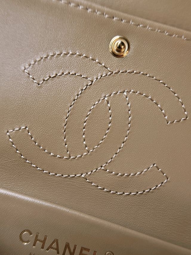 CC suede calfskin mini flap bag AS6281 light brown
