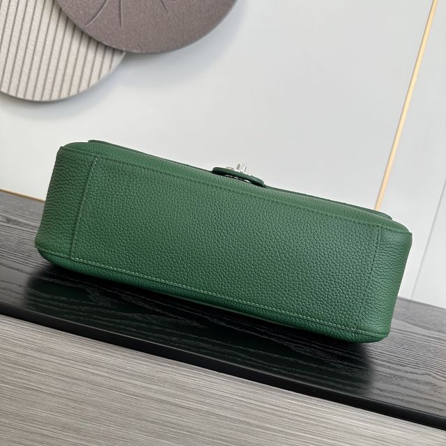 CC grained calfskin maxi flap bag AS6231 green