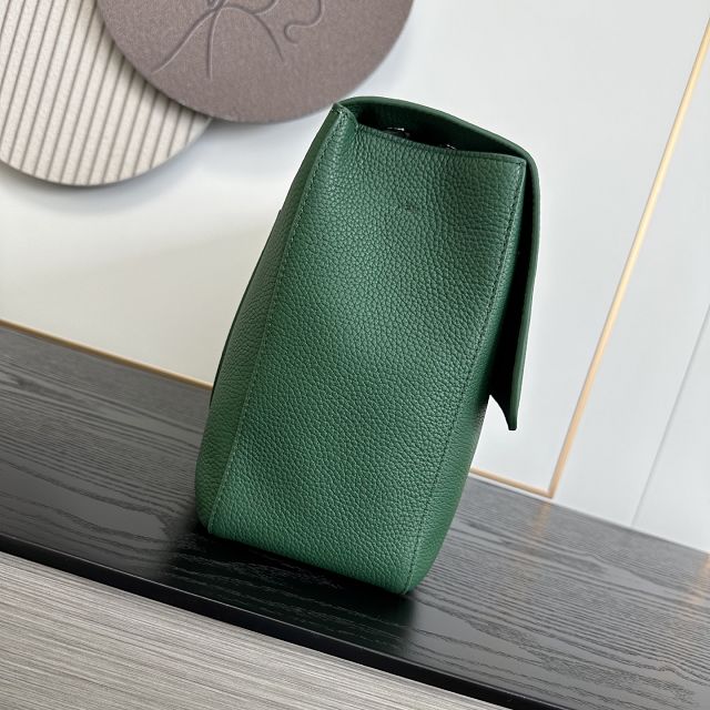 CC grained calfskin maxi flap bag AS6233 green
