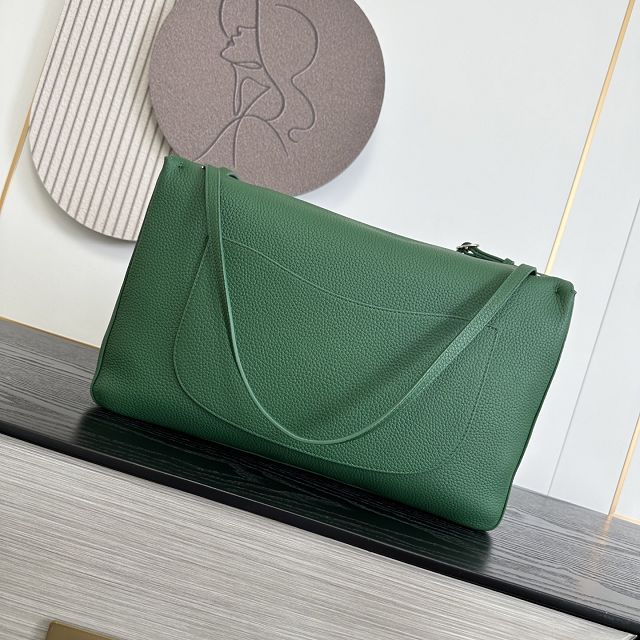 CC grained calfskin maxi flap bag AS6233 green