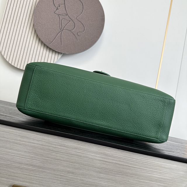 CC grained calfskin maxi flap bag AS6233 green