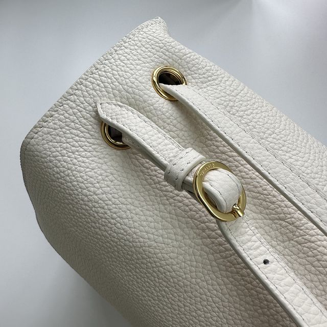CC grained calfskin maxi flap bag AS6233 white