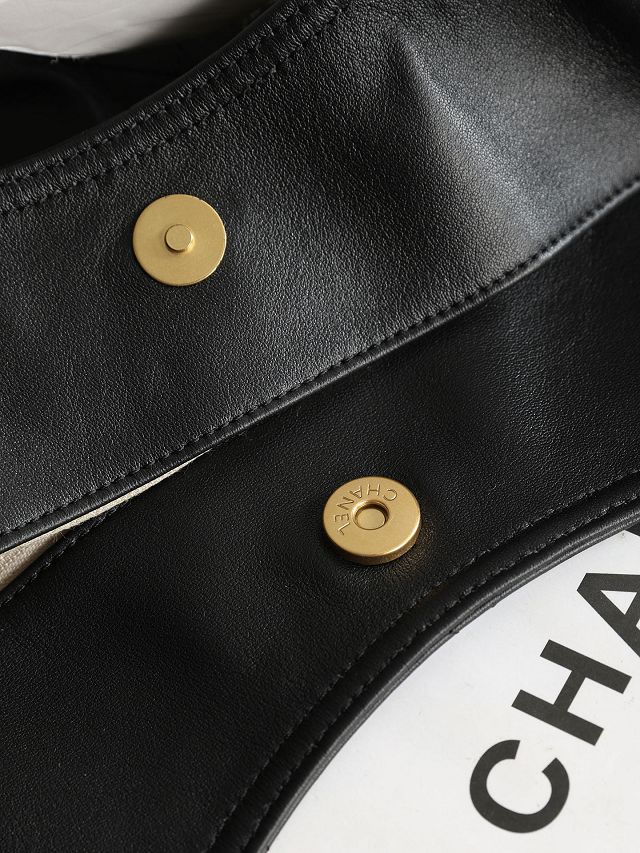 CC lambskin large shopping bag AS6475 black