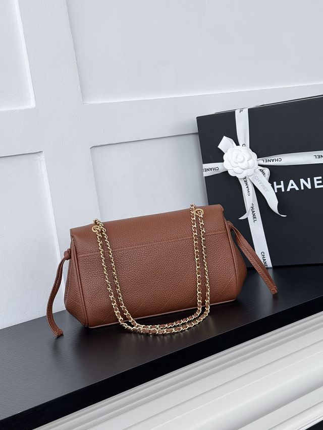 CC grained calfskin small tote bag AS6427 brown