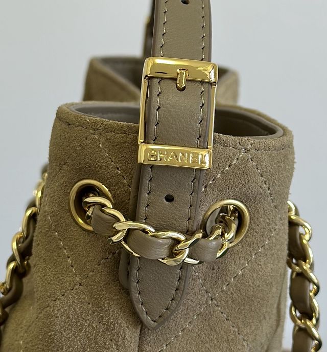 CC suede mini tote bag AS5635 khaki