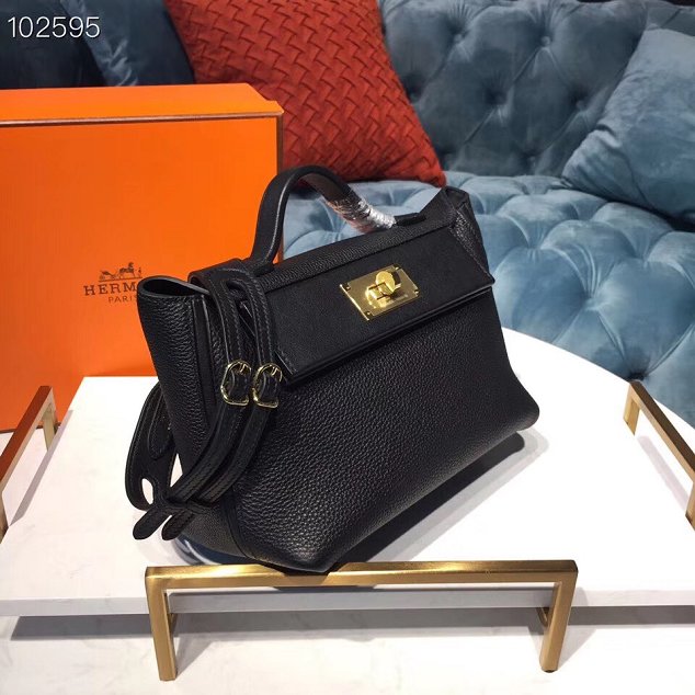 2019 Hermes togo leather kelly 2424 bag H03699 black