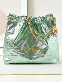 2024 CC original aged calfskin 22 medium handbag AS3261 green