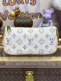 Louis vuitton original denim pochette accessoires M40712 white