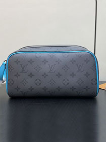 Louis vuitton original monogram eclipse dopp kit toilet pouch M11482 blue