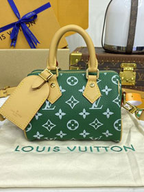 Louis vuitton original soft calfskin nano speedy 18 M24419 green