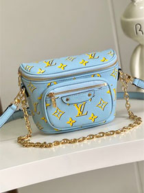 Louis vuitton original calfskin mini bumbag M83694 blue