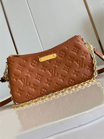 Louis vuitton original calfskin liv pochette M12711 cognac brown