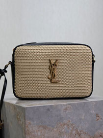 YSL original tweed lou camera bag 520534 beige