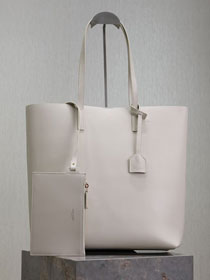 YSL original calfskin medium shopping tote bag 600306 white