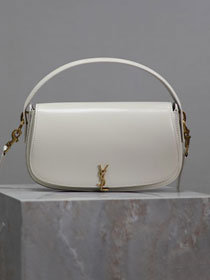 YSL original box calfskin voltaire bag 787671 white