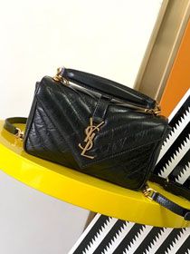 YSL original calfskin college mini chain bag 779430 black