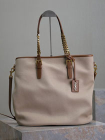 YSL original canvas medium shopping bag 791302 beige