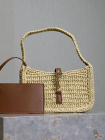 YSL original raffia le 5A7 mini bag 710310 beige