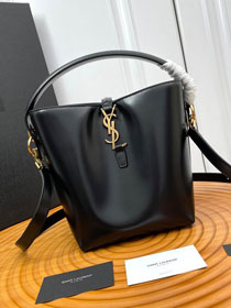 YSL original calfskin small le 37 bucket bag 749036 black