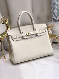 Hermes original epsom leather birkin 25 bag H25-3 craie white