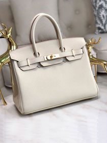 Hermes original epsom leather birkin 30 bag H30-3 craie white